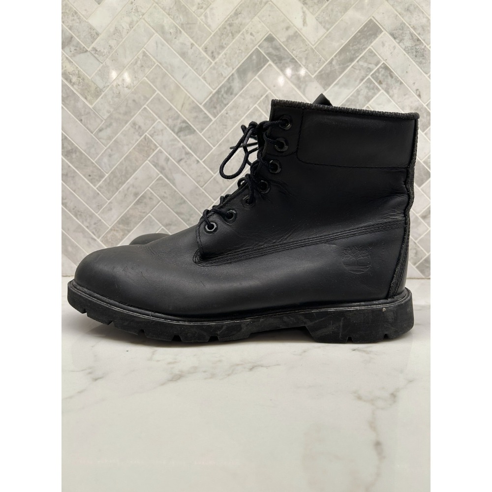 Timberland Premium 6 Inch Waterproof Boots Men's 10.5 Black Leather Lace Up